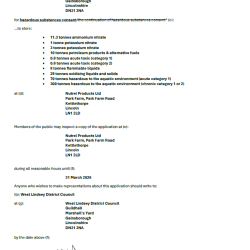 Hazardous Substances Consent Notice